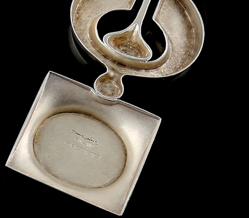 Jorma Laine Modernist Silver Necklace Finland 1972
