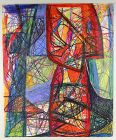 Rolph Scarlett Expressionist Oil Pastel Painting Mid 20th Century
