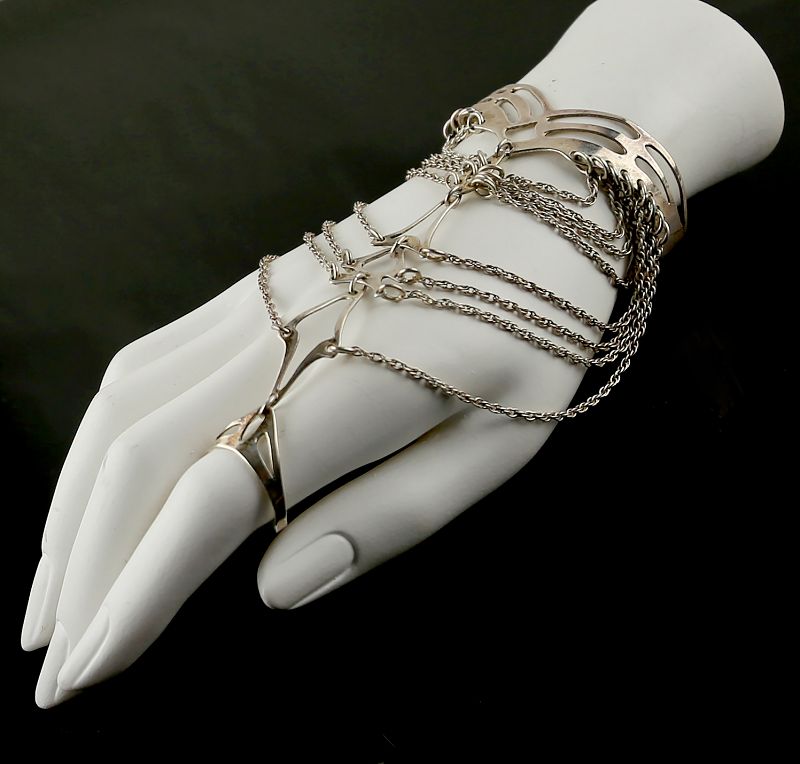 Mary Ann Scherr Modernist Sterling Slave Bracelet