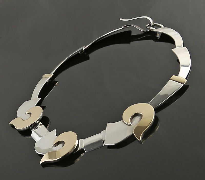 Anne Forbes Post Modernist Sterling Necklace Taos