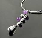 Joachim S’Paliu Modernist Sterling and Amethyst Necklace 1970
