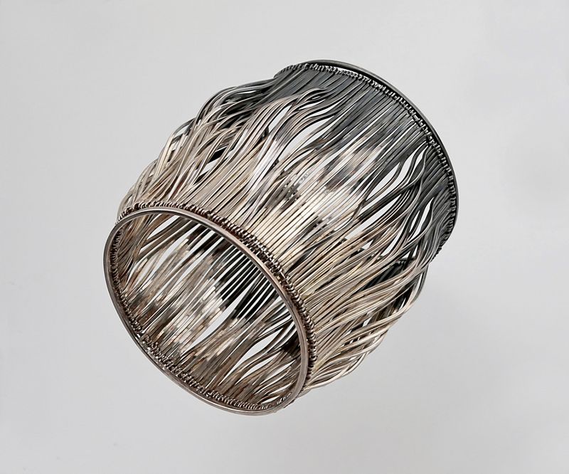 Paul Lobel Modernist Sterling Silver Cuff Bracelet 1950s