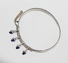 Kultaseppa Salovaara Modernist Sterling and Amethyst Bracelet Finland