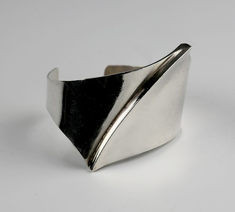 Bill Tendler Modernist Sterling Cuff Bracelet - 1950s