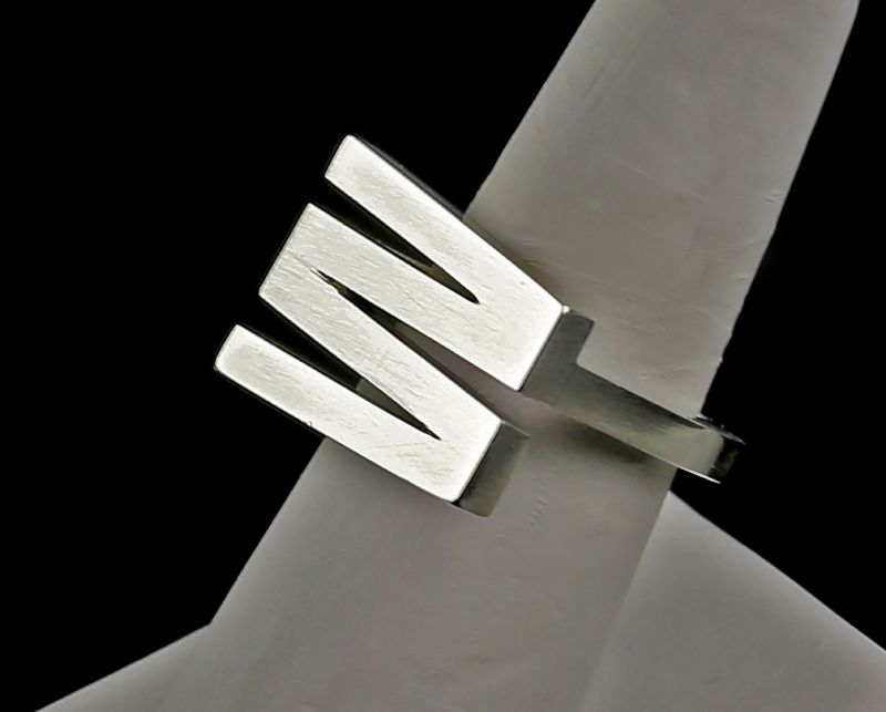 Betty Cooke Modernist Sterling Ring