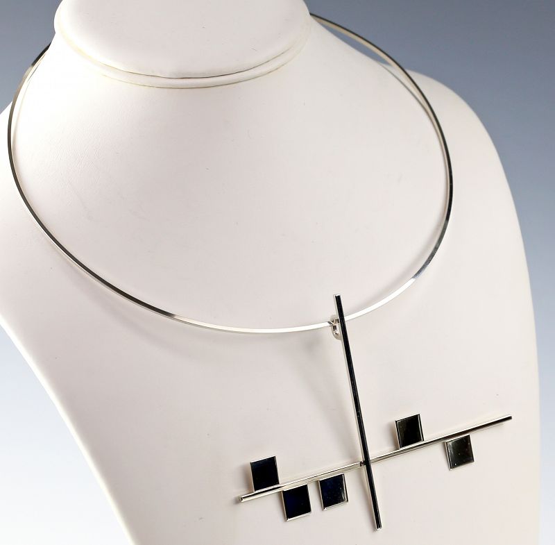 Betty Cooke Modernist Sterling Necklace