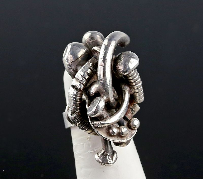 A Most Unusual Sterling Studio Brutalist Ring