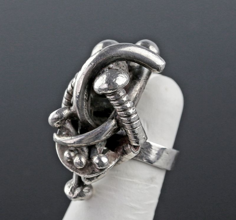 A Most Unusual Sterling Studio Brutalist Ring