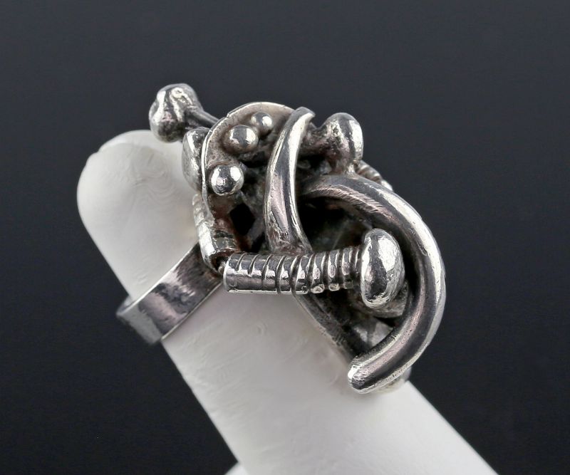 A Most Unusual Sterling Studio Brutalist Ring