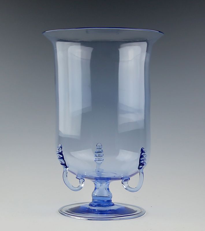 Venetian Murano Cobalt Blue Glass White Flowers Tea Set (item #1426735)
