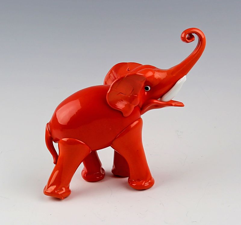 Rare Lattimo Murano Glass Elephant 1920s/30s Barovier