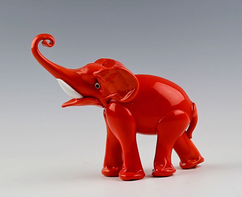 Rare Lattimo Murano Glass Elephant 1920s/30s Barovier
