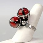 James Frappe Modernist Sterling and Stone Ring 1950