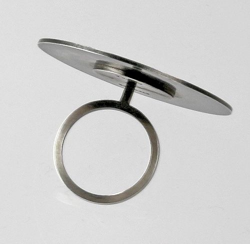 Betty Cooke Modernist Sterling Ring - Mid 20th Century