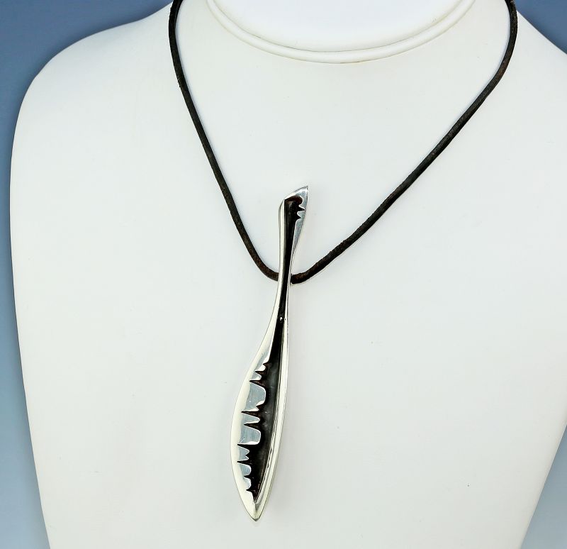 John Prip and Ron Pearson Modernist Sterling Necklace 1950s