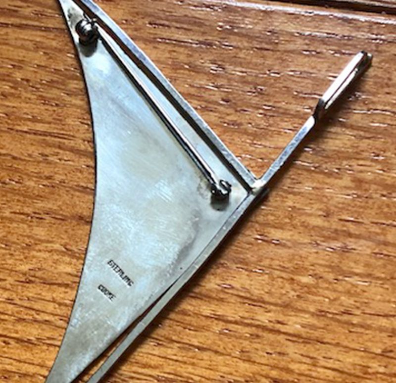 Betty Cooke Modernist Sterling Pendant/Brooch