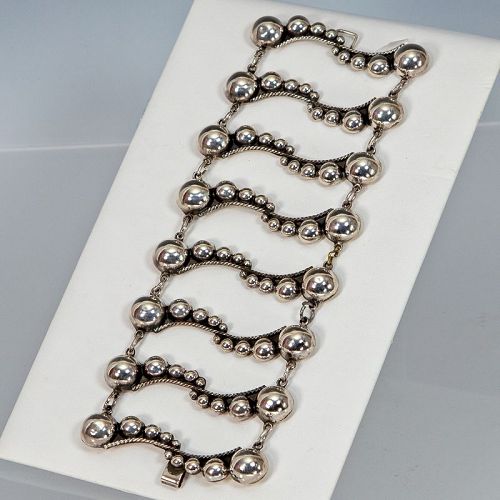 Mexican Sterling Bracelet Mid 20th Century 1950s
