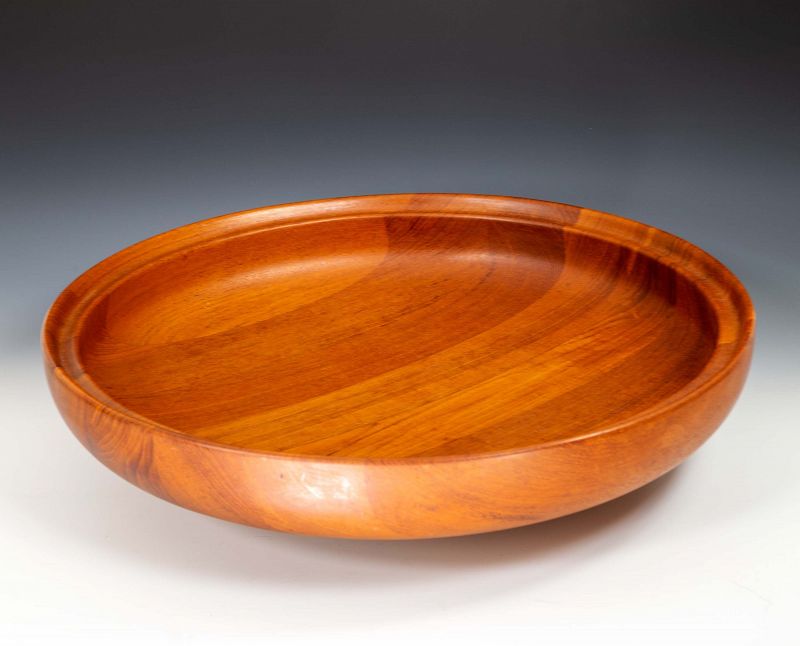 19&quot; Henning Koppel Teak Bowl for Georg Jensen Denmark