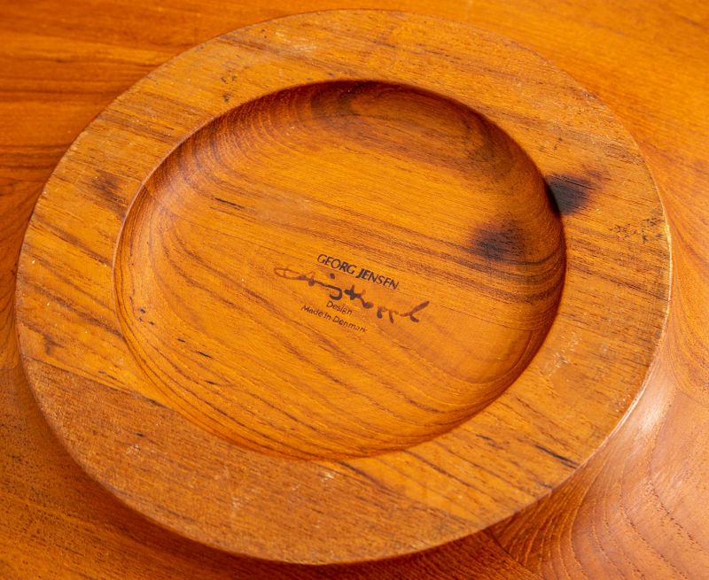 19&quot; Henning Koppel Teak Bowl for Georg Jensen Denmark