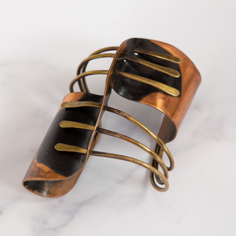 Art Smith &quot;Modern&quot; Cuff Bracelet 1950 Modernist Copper and Brass