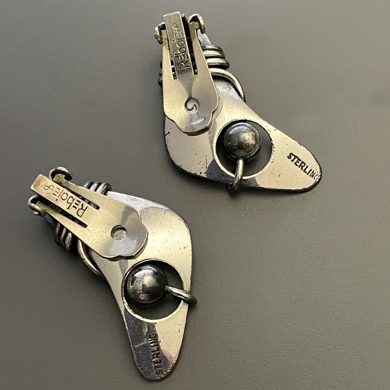 Rebajes Modernist Sterling Silver Earrings 1950