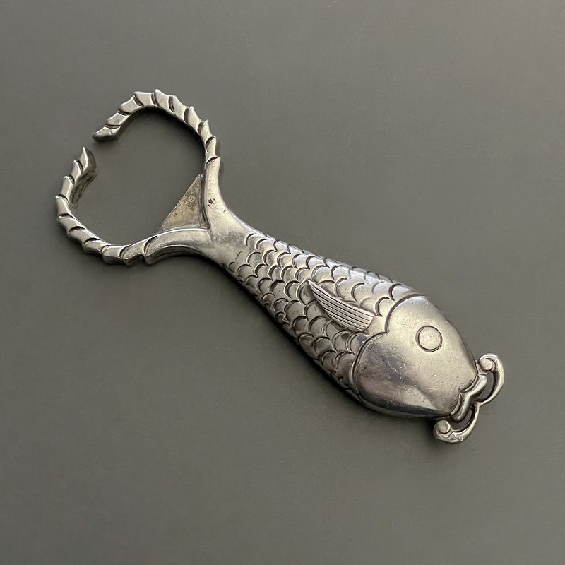 Mexican Sterling Silver Bottle Opener Mid 20th Century