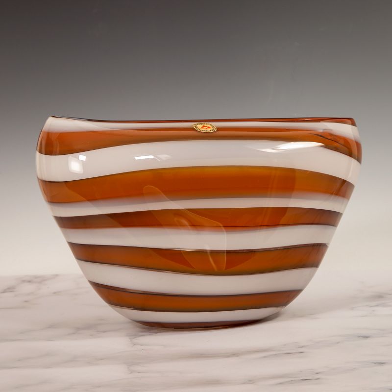 Floris Meydam for Leerdam Large Spiral Art Glass Vase Holland 1950s
