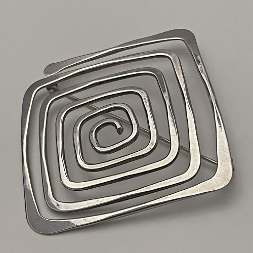 Iconic Ed Wiener Modernist Sterling Brooch