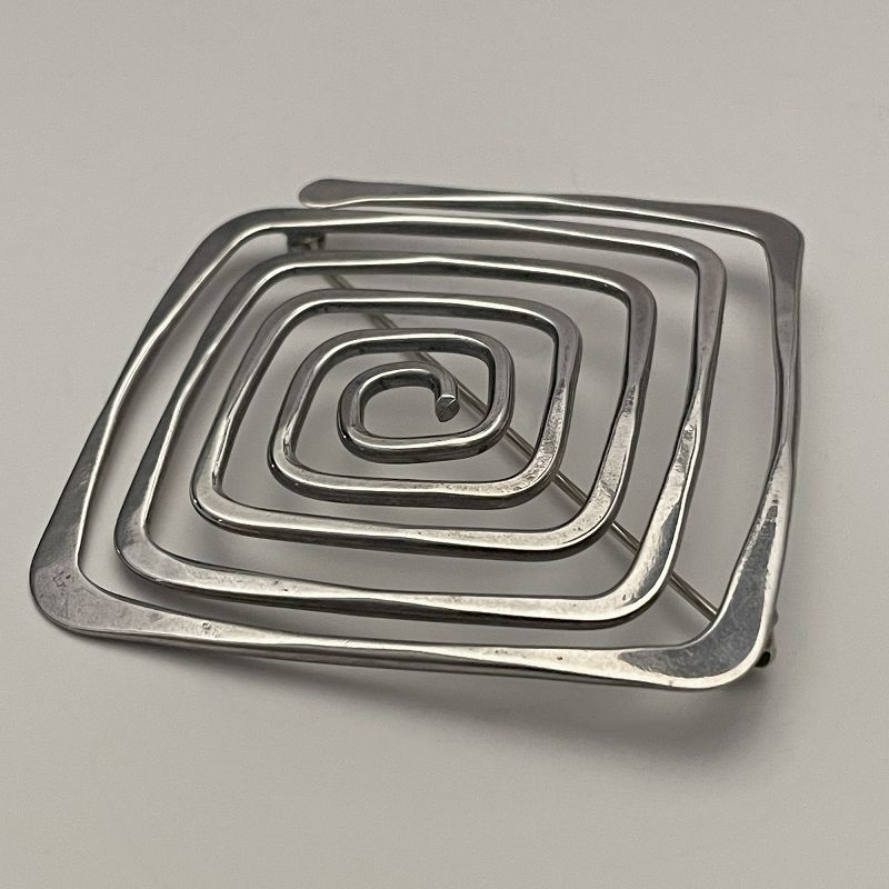 Iconic Ed Wiener Modernist Sterling Brooch