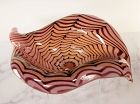 Barovier Zebrati Bowl Murano Art Glass Mid 20th Century