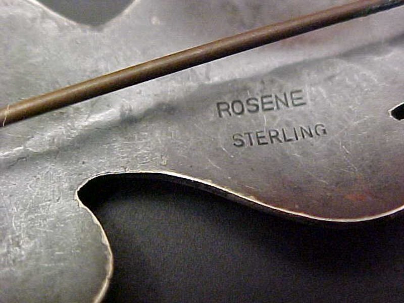 Rosene Modernist Sterling Mid Century Brooch
