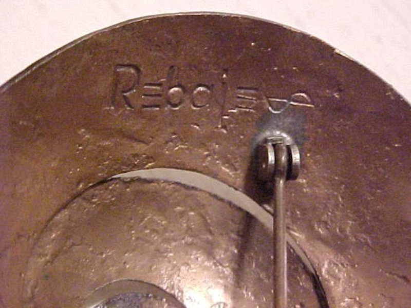 Rebajes Modernist Copper Deco Ram Head Brooch
