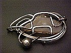 Rebajes Modernist Sterling Abstract Pin w/Stone - Large