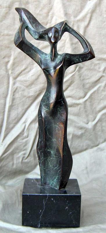 POBLADOR   Bronze Abstract Modernist Sculpture