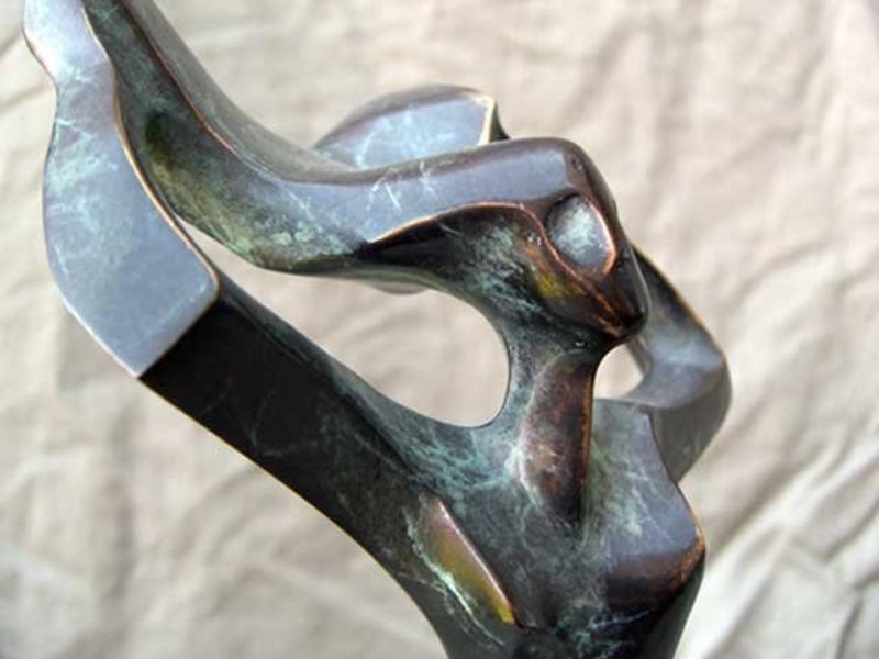 POBLADOR   Bronze Abstract Modernist Sculpture