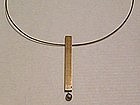 Betty Cooke Modernist Brass & Silver Early Necklace