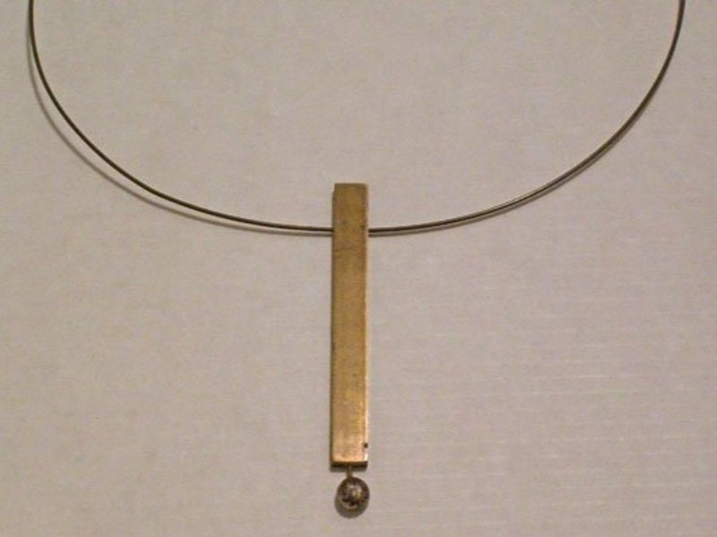 Betty Cooke Modernist Brass &amp; Silver Early Necklace