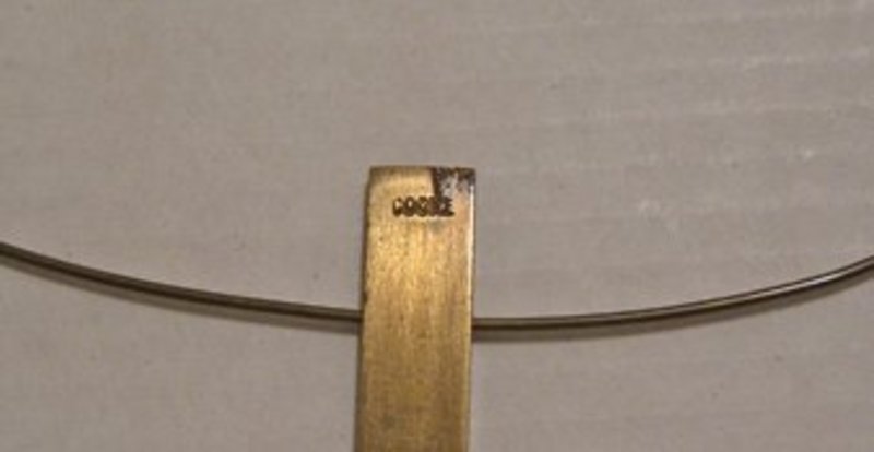 Betty Cooke Modernist Brass &amp; Silver Early Necklace