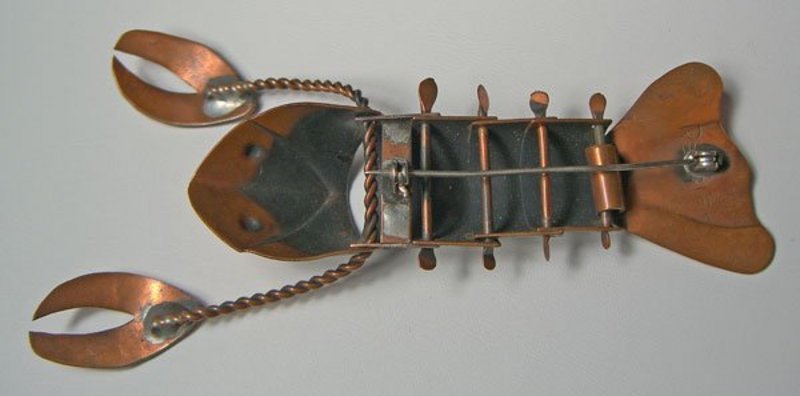 Rebajes Modernist Handcrafted Lobster Brooch