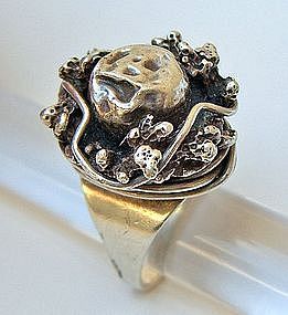 Rebajes Modernist Sterling Abstract Handmade Ring
