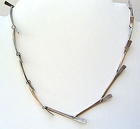 Merry Renk Modernist Sterling Silver Necklace