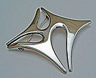 Borresen and Lassen Modernist Sterling Brooch Denmark