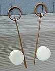 Betty Cooke Modernist 14k Gold Earrings