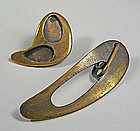 Art Smith Modernist "PATINA" Earrings
