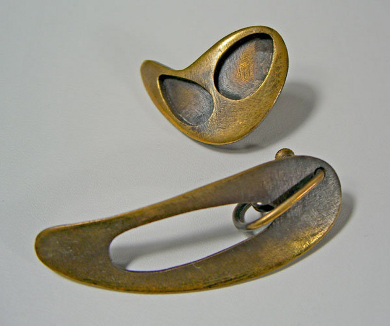 Art Smith Modernist &quot;PATINA&quot; Earrings