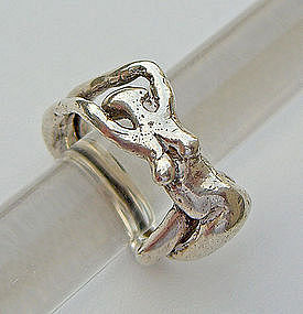 Carl Tasha Sterling Silver Ring - Female Nude