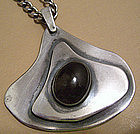 Hurst Kingsbury Modernist Sterling Necklace Pendant