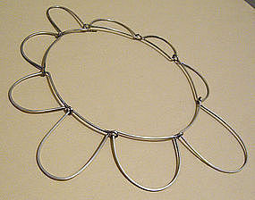 Betty Cooke Modernist Sterling Abstract Necklace