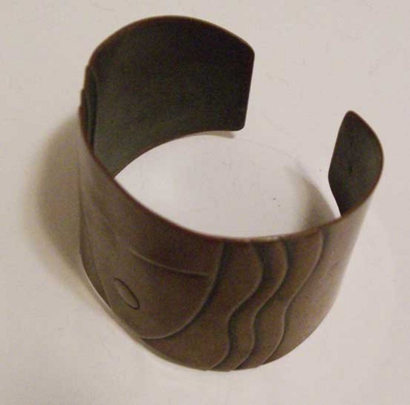 Rebajes Modernist Copper Deco Lady Face Cuff