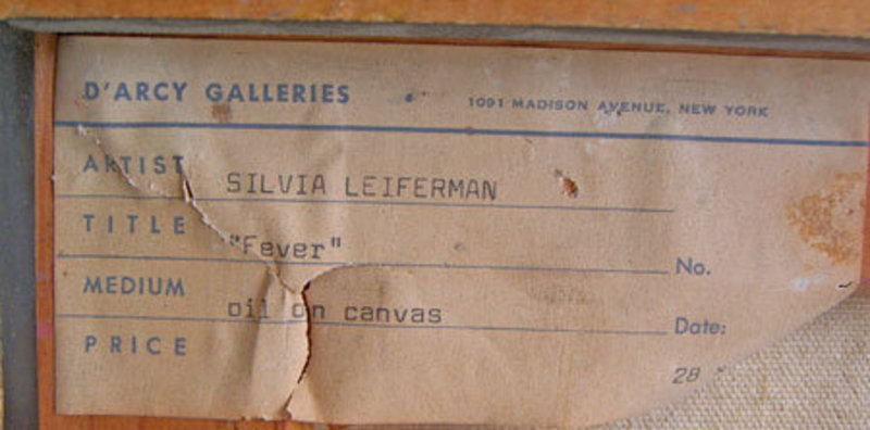 Silvia Leiferman Abstract Expressionist 1960's